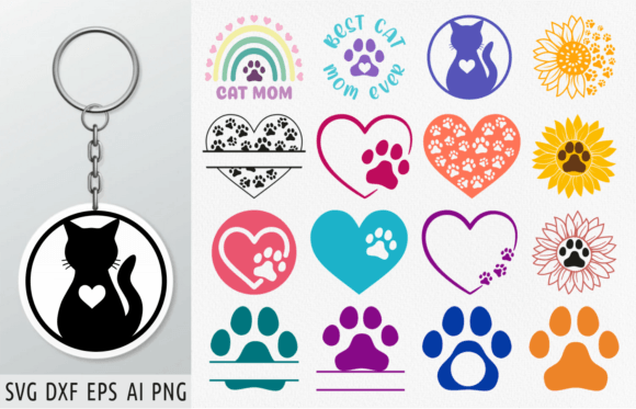 Cat Mom SVG Graphics for Crafts