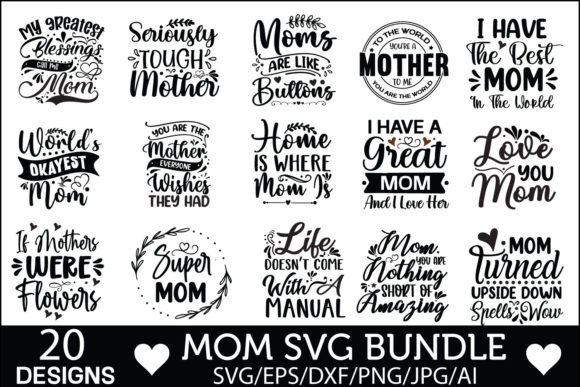 Mom SVG Bundle: Graphics for Crafts