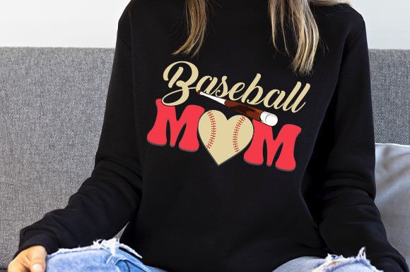 Retro Baseball Mom SVG Graphics for Crafts