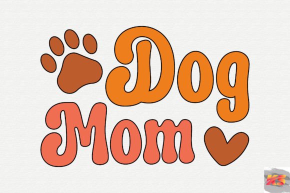 Retro Dog Mom SVG: Graphics for Crafts